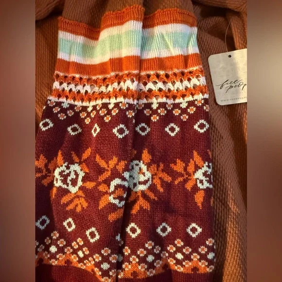 NWT Free People Mikah Layering Cuff Autumn Combo Top Long Sleeve Shirt - Picture 8 of 10